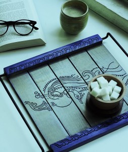 Wood Carved Tray by Organic Connect